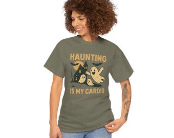Halloween Ghosts Tee: Spooky Haunted House Bats T-Shirt