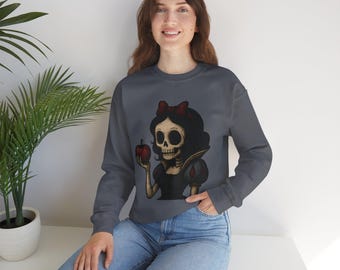 Gothic Snow White Skeleton Sweatshirt, Disney Halloween Crewneck
