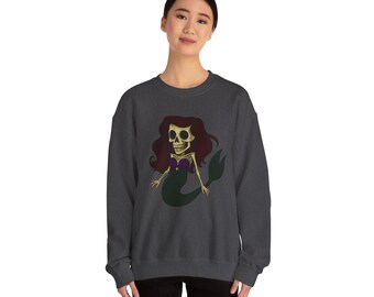 Gothic Little Mermaid Sweatshirt: Spooky Halloween Disney Princess