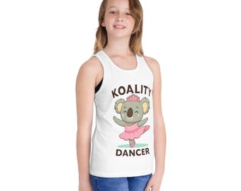 Koala Dancer Youth Tank Top, Cute Dance Gift