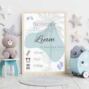 Personalisiertes digitales Geburtsposter - Geburtsgeschenk - Wanddekoration - Baby-/Kinderzimmerdekoration