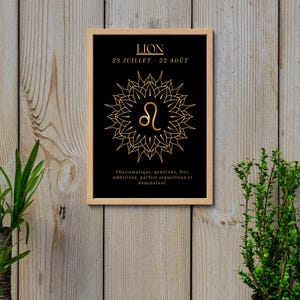 Digital poster of the astrological sign "Leo"