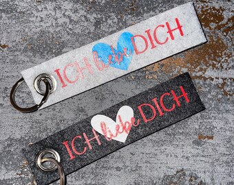 Schlüsselanhänger aus Filz | personalisierbar | Geburtstag, Valentinstag, Jahrestag, Führerschein, Auto, Lehrerin, Erzieherin, Liebe, Home