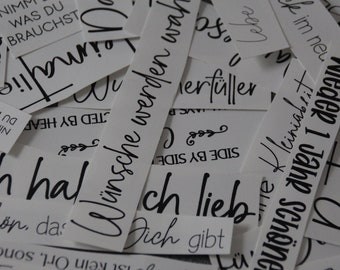 Grab bag of candle tattoos | mixed grab bag with at least 25 letterings or motifs | water slide film | various themes | DIY