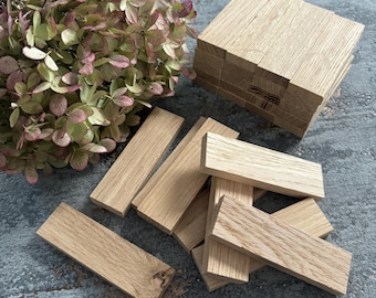 Short craft blocks 7.9 cm | Short wooden blocks | Oak wood | DIY | Do It Yourself | Hobby | Creative crafts | Short DIY blocks