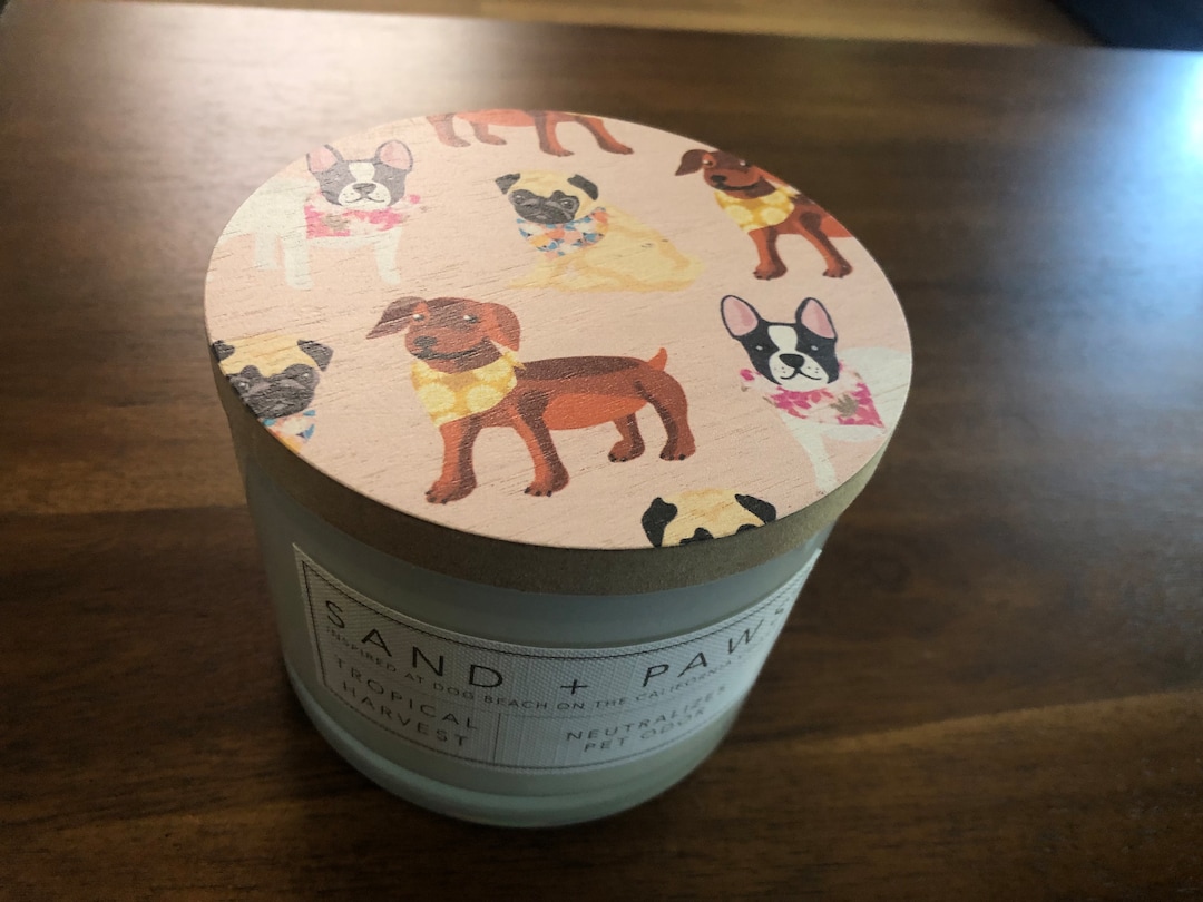 Sand and Fog Candle With Custom dogs Lid Etsy