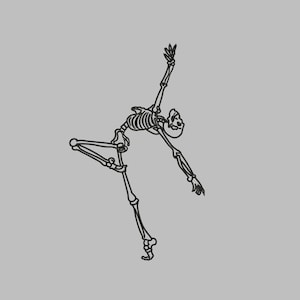 Skeleton Dancing Embroidery Pattern | Skeletons Dancing | Halloween ...