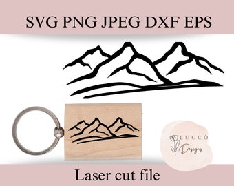 Mountain range SVG instant download / mountain clipart / silhouette mountain range / mountain png / mountains graphic / mountain cut file