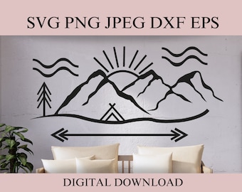 Mountain Range SVG  / mountains svg / mountain png / mountain clipart  / natural landscape svg / mountain range png / mountain vector /