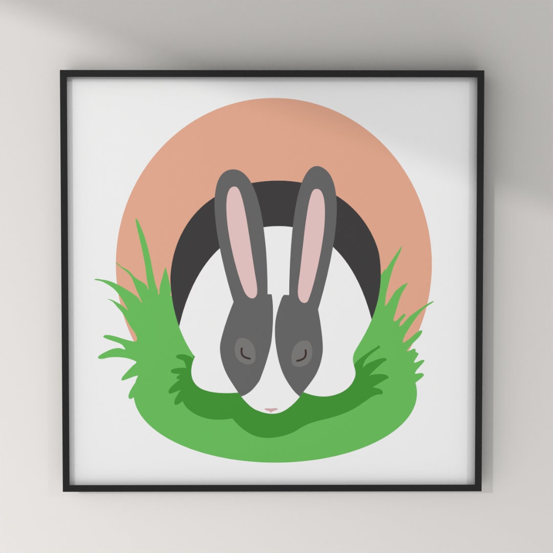 Cute Dutch Rabbit Vector Blue Dutch Rabbit Baby