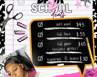 Back to school flyer | digital download flyer | diy template flyer
