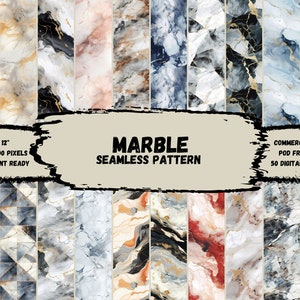 Marmor Muster Bundle, 50 digitale Papiere, Printable, Sofort Download, Kommerzielle Nutzung