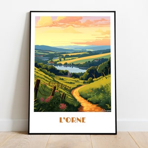 Handmade ORNE poster -  wall art retro travel poster framed birthday home made decor gift vector illustration print painting  custom text