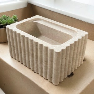 Elegant Bathroom Sink Wall Mount Marble Sink Marble Bathroom Sink Powder Room Sink Top Natural Stone Travertine Marble Sink Custom Vanity