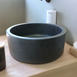 Ready to Ship Marble Sink, Marble Washbasin, Wall Mounted Sink, Powder Room Sink, Custom Marble Sink, Natural Stone Sink, Black Stone Sink