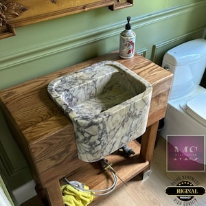 Marble Vessel Sink, Handmade, Marble Sink, Stone Sink, Rectangle Design with or without Faucet Hole, Sleek and Modern Washbasin for Bathroom