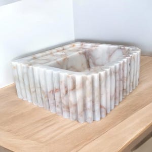 Elegant Bathroom Sink Wall Mount Marble Sink Marble Bathroom Sink Powder Room Sink Top Natural Stone Calacatta Marble Sink Custom Vanity