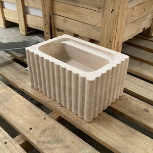 Ready to Ship Elegant Bathroom Sink Wall Mount Marble Sink Marble Bathroom Sink Powder Room Sink Top Natural Stone Travertine Marble Sink