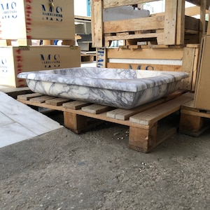 Calacatta Viola Marble Sink, Floating Sink, Marble Sink Vanity, Powder Room Sink, Wall Mounted Sink, Sink Top, Sink for Bathroom Vanity