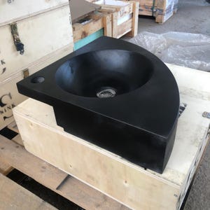 Travertine Corner Sink - Stone Marble Sink Bathroom Vanity, Travertine Corner Bathroom Sink - Bathroom Vanity