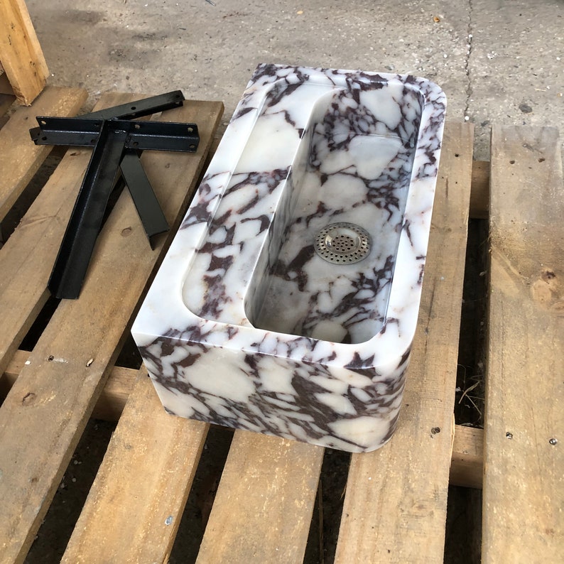 Calacatta Viola Marble Sink, Special Order Sink, Marble Sink Countertop, Marble Large Sink, Wall Sink, Powderroom Sink, Bathroom Sink