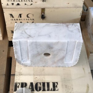 Elegant Bathroom Sink Wall Mount Marble Sink Marble Bathroom Sink Powder Room Sink Top Natural Stone Calacatta Marble Sink Custom Vanity