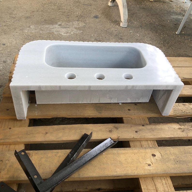 Bathroom Sink, 100% Genuine Stone Marble Sink , High-Quality Washbasin - Customizable Bathroom Vanity Sink for Real Interior Designers