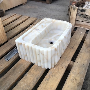 #HandCarvedSink #CalacattaViolaMarble #CustomizableVanityTop #CustomizableSink #BathroomSink #PowderRoomSink #FarmhouseSink #RareUniqueItem #WallMountSink #VesselSink #NaturalStoneSink #MarbleBathroomSink #LuxuryBathroomDecor #MarbleSinkCo