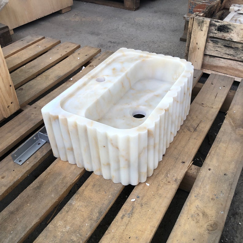 #HandCarvedSink #CalacattaViolaMarble #CustomizableVanityTop #CustomizableSink #BathroomSink #PowderRoomSink #FarmhouseSink #RareUniqueItem #WallMountSink #VesselSink #NaturalStoneSink #MarbleBathroomSink #LuxuryBathroomDecor #MarbleSinkCo