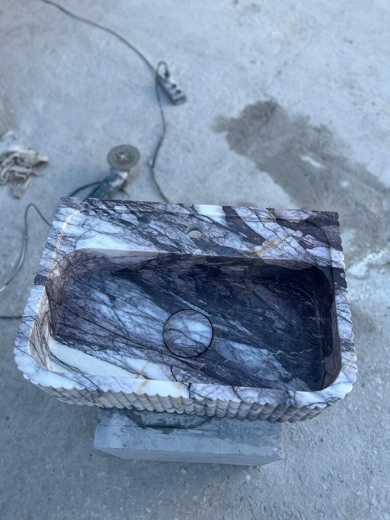 Elegant Bathroom Sink Wall Mount Marble Sink Marble Bathroom Sink Powder Room Sink Top Natural Stone Carrara Marble Sink Custom Vanity
