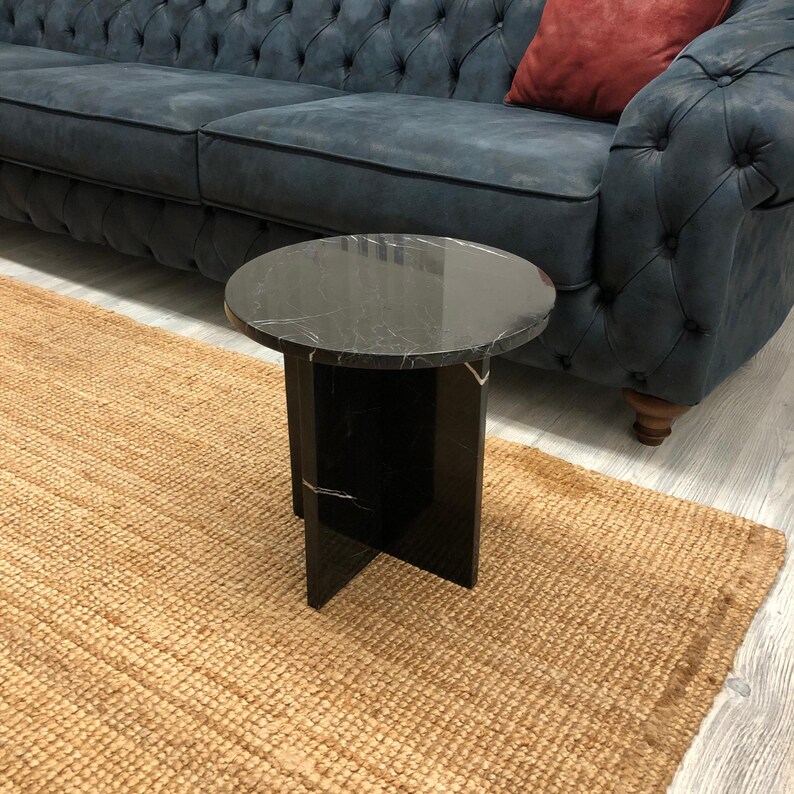 Marble Coffee Table - Modern Side Table, Luxury Living Room Table, Handmade Stone Table, Custom Marble Table