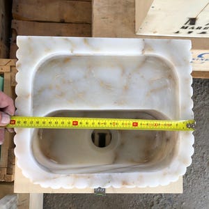 Calacatta Viola Marble Sink, Wall Mounted Bathroom Vanity, Mini Vanity Sink, Luxury Bathroom Vanity Sink
