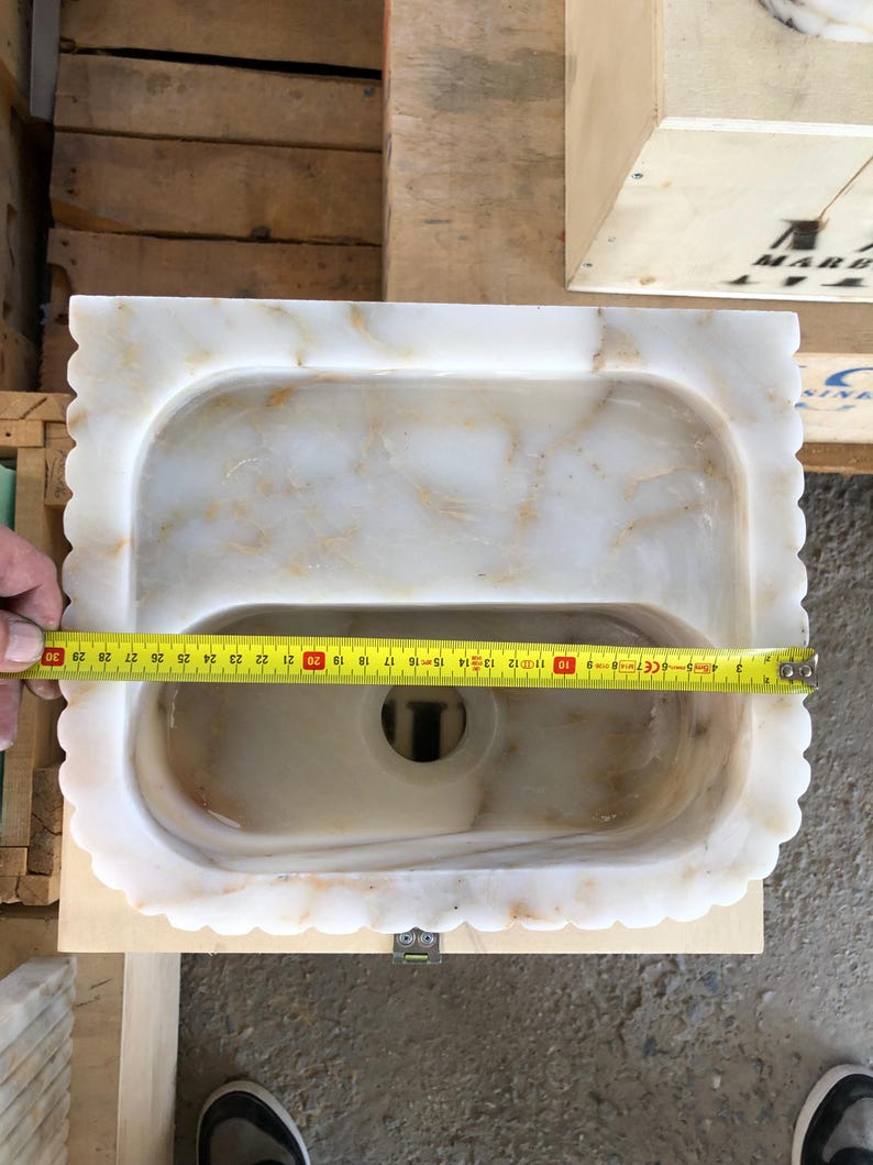 Calacatta Viola Marble Sink, Wall Mounted Bathroom Vanity, Mini Vanity Sink, Luxury Bathroom Vanity Sink