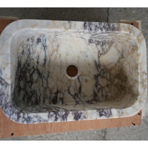 Calacatta Gold marble sink wall mount marble sink marble bathroom sink powder room sink custom vanity top custom marble sink