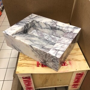 Elegant Bathroom Sink Wall Mount Marble Sink Marble Bathroom Sink Powder Room Sink Top Natural Stone Lilac Marble Sink Custom Vanity