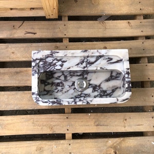 Calacatta Bathroom Sink Wall Mount Marble Sink Marble Bathroom Sink Powder Room Sink Top Natural Stone Calacatta Marble Sink Custom Vanity
