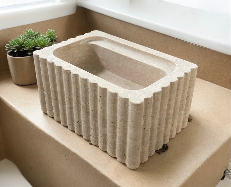 Elegant Bathroom Sink Wall Mount Marble Sink Marble Bathroom Sink Powder Room Sink Top Natural Stone Travertine Marble Sink Custom Vanity