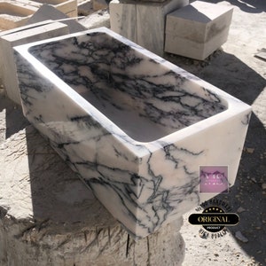 Veined Marble Vessel Sink