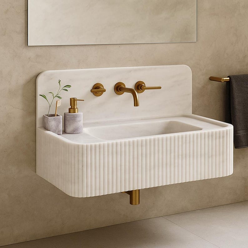 #marblesink #whitebathroom #bathroomdesign #vesselsink #stonevesselsink #interiordesign #interiordesigner #interiorstyling #bathroominspo #customsink #luxuryinterior #bathroomrenovation #naturalstone #vanitydesign #interiorproject #architecturaldetails #moderninterior #marbledesign #bathroomvanity #wallmountsink #designobsessed #bathroomgoals #luxurybathroom #homedecortrends #interiorgoals #minimalistdesign #sculpturaldecor #bathroomtrends2025 #naturalstonesink #etsyfinds