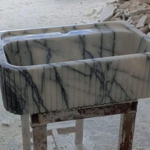 Lilac Marble Handmade Sink - Custom Wall-Mount Vessel Sink