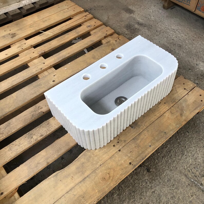 Bathroom Sink, 100% Genuine Stone Marble Sink , High-Quality Washbasin - Customizable Bathroom Vanity Sink for Real Interior Designers