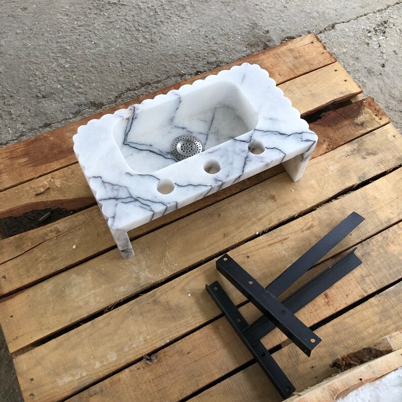 Stone Vessel Sinks, L45cmxW25cmx16 cm Sized，Stone Sinks, Stone Sinks, Bathroom Sinks, Natural Sinks, Carrara Marble Sinks, Vanity Washbasins