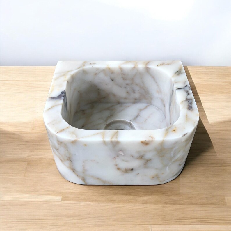 wall mounted sink, marble sink vanity, marble sink basin, sink calacatta viola, Grooved Front, sinks for kitchen, sinks for bathroom, sinks on a stand, marble sink turkey, sinks and vanities, sinks for vanity, sink with backsplash, sinks with vanity