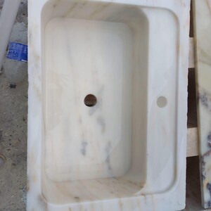 Elegant Bathroom Sink Wall Mount Marble Sink Marble Bathroom Sink Powder Room Sink Top Special Size Sink Calacatta Marble Sink Custom Vanity