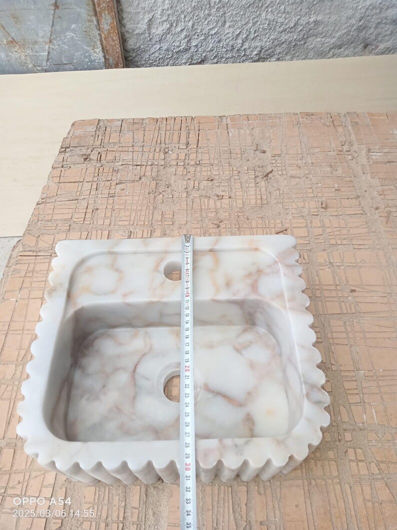 Elegant Bathroom Sink Wall Mount Marble Sink Marble Bathroom Sink Powder Room Sink Top Natural Stone Calacatta Marble Sink Custom Vanity