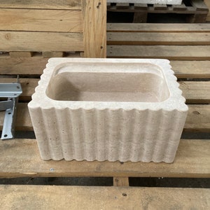 Elegant Bathroom Sink Wall Mount Marble Sink Marble Bathroom Sink Powder Room Sink Top Natural Stone Travertine Marble Sink Custom Vanity