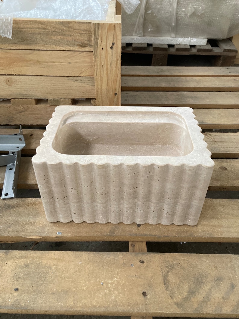 Elegant Bathroom Sink Wall Mount Marble Sink Marble Bathroom Sink Powder Room Sink Top Natural Stone Travertine Marble Sink Custom Vanity