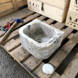 Marble sink, Vessel sink, calcatta marble sink, gold marble sink, hand carved sink, sinks for bathroom, powder room sinks, washbasin bathroom, vanity top sink, mounted marble sink, Wall Mount Sink, custom order sink, vanity sink