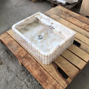 River Stone Vessel Sinks, Bathroom Art, Stone Sinks, Stone Sinks, Bathroom Sinks, Natural Sinks, Calacatta Sinks, Vanity Wash Basins Calacatta Marble Stone Sink Bathroom Vanity Modern Sink