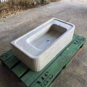 Elegant Bathroom Sink Wall Mount Marble Sink Marble Bathroom Sink Powder Room Sink Top Natural Stone Carrara Marble Sink Custom Vanity